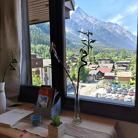 Vue Montblanc Magique En Centre-ville Avec Parking 公寓 *
